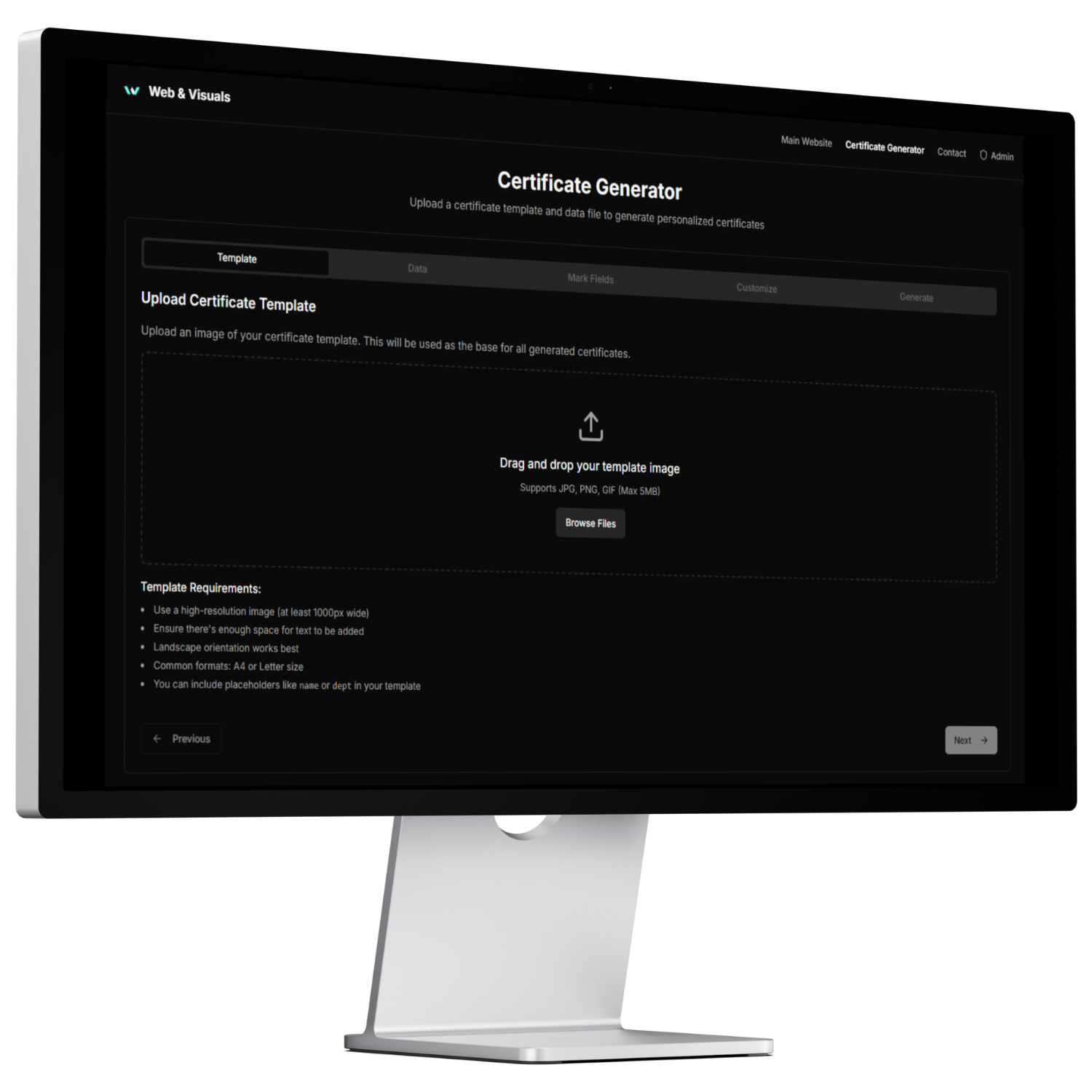 Certificate Generator by Web & Visuals